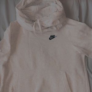 Nike White cowl neck